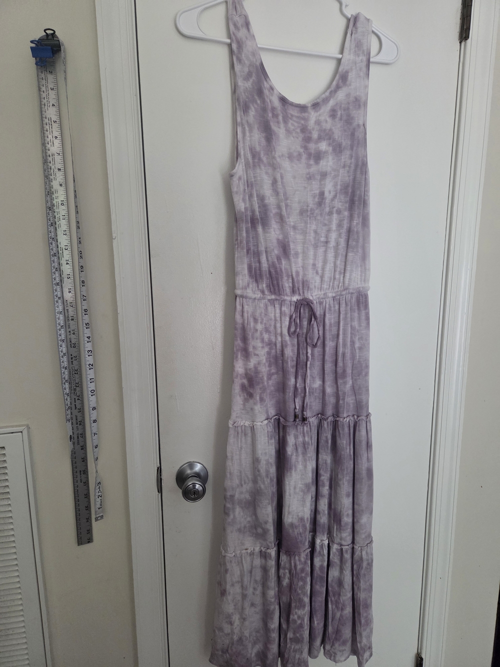 Knox Rose Lavender Tie-Dye Maxi Dress with Drawstring